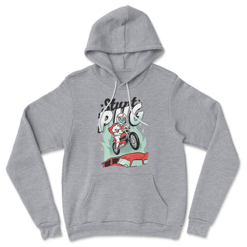 Stunt Pug Hoodie in Athletic Heather color
